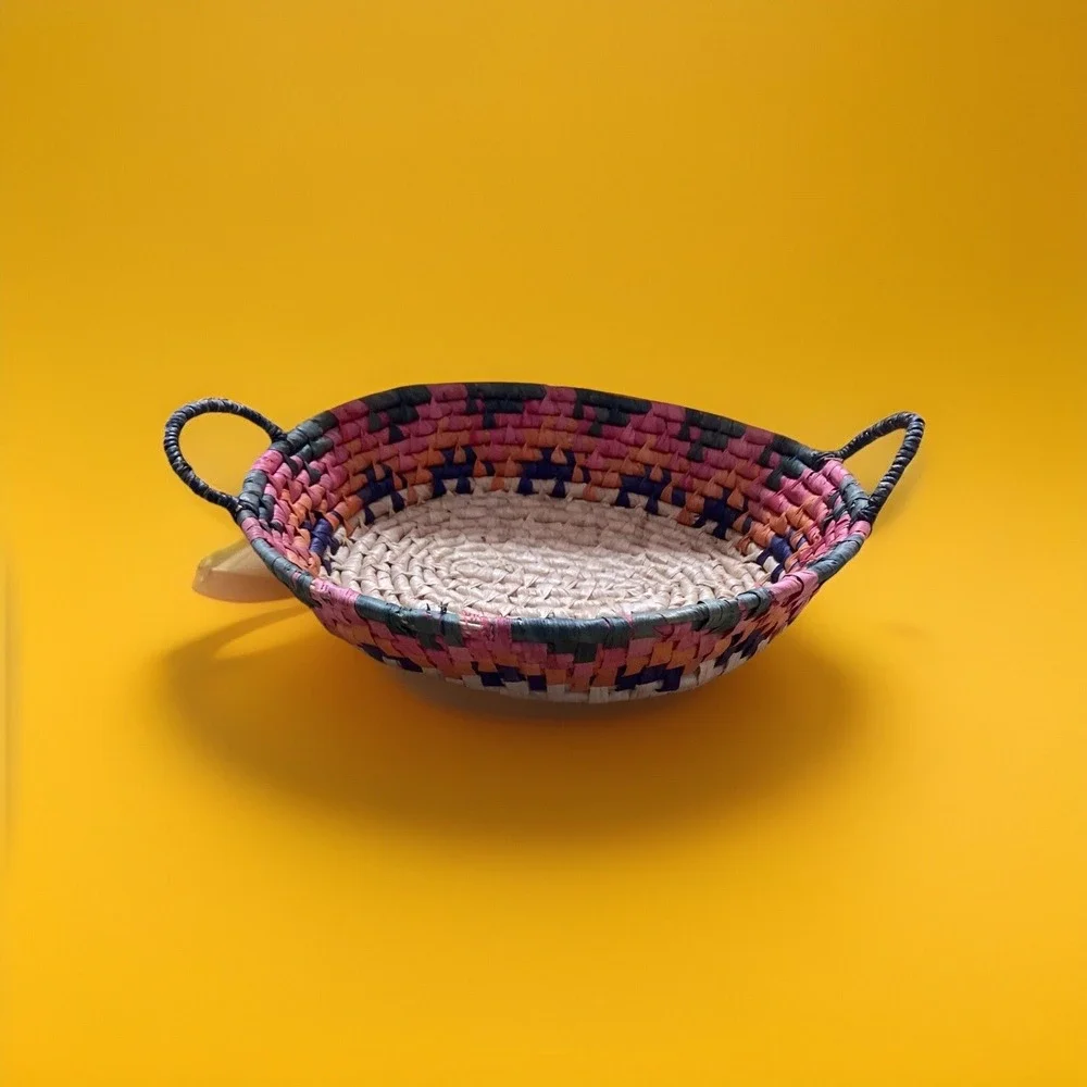Beautiful Woven Multicolored‎ Storage Basket-14